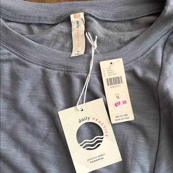 Anthropologie Daily Practice Side Twist Tee Dress M - Picture 5 of 7